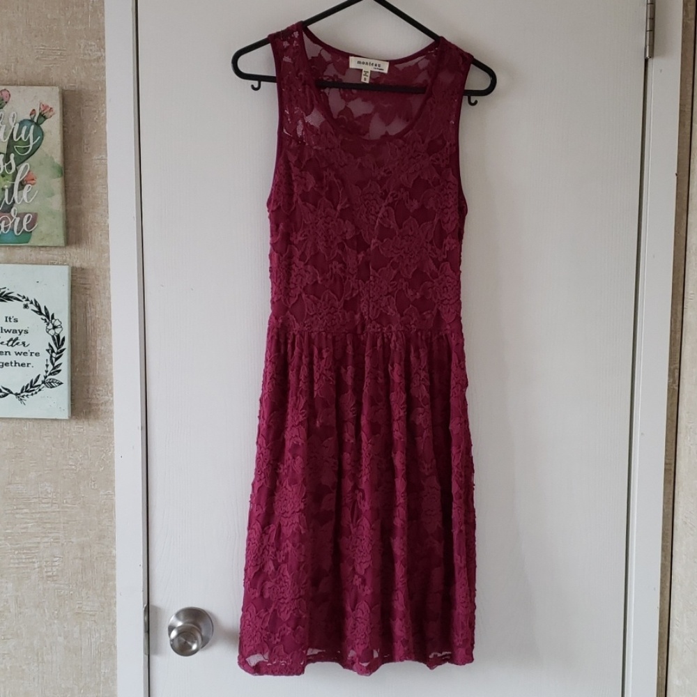 Maroon party dress
